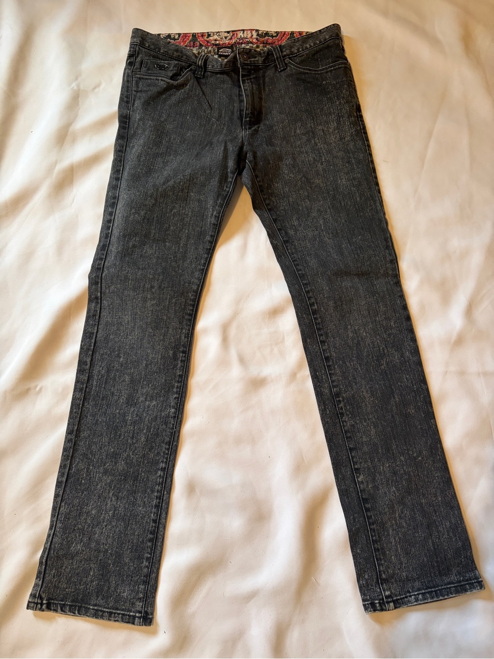 Vans x KISS Men's Washed Black Slim Straight Jeans